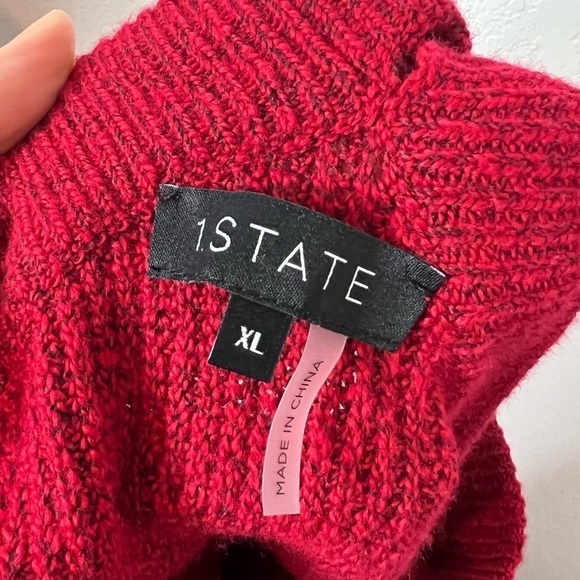 1. State Cross Neck Cold Shoulder Women Red XL Sweater Brand New With Ta… - Picture 7 of 8